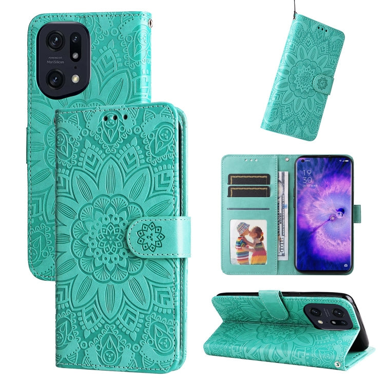 Embossed Sunflower Leather Phone Case, For OPPO A7 / A5s, For OPPO A9 / A5 2020, For OPPO A15 / A16K / A16e, For OPPO A52 / A72 / A92, For OPPO A53 / A53s / A33 / A32, For OPPO A54 4G / A16 / A16s / A55 4G, For OPPO A57 5G / Realme V23                 ...