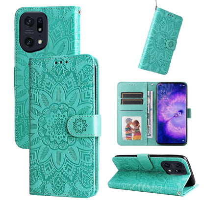 Embossed Sunflower Leather Phone Case, For OPPO A7 / A5s, For OPPO A9 / A5 2020, For OPPO A15 / A16K / A16e, For OPPO A52 / A72 / A92, For OPPO A53 / A53s / A33 / A32, For OPPO A54 4G / A16 / A16s / A55 4G, For OPPO A57 5G / Realme V23                 ...