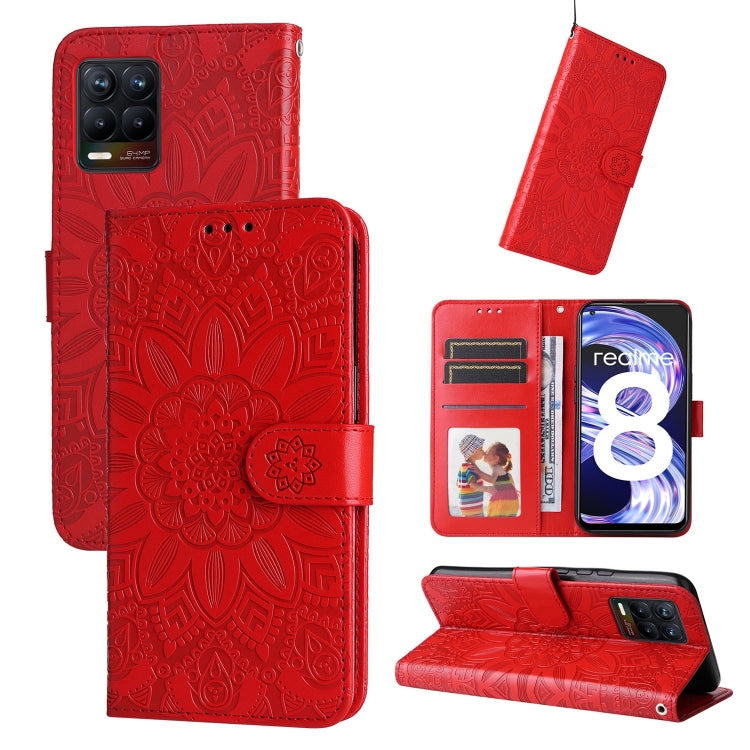 Embossed Sunflower Leather Phone Case, For OPPO A7 / A5s, For OPPO A9 / A5 2020, For OPPO A15 / A16K / A16e, For OPPO A52 / A72 / A92, For OPPO A53 / A53s / A33 / A32, For OPPO A54 4G / A16 / A16s / A55 4G, For OPPO A57 5G / Realme V23                 ...
