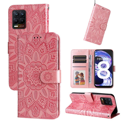 Embossed Sunflower Leather Phone Case, For OPPO A7 / A5s, For OPPO A9 / A5 2020, For OPPO A15 / A16K / A16e, For OPPO A52 / A72 / A92, For OPPO A53 / A53s / A33 / A32, For OPPO A54 4G / A16 / A16s / A55 4G, For OPPO A57 5G / Realme V23                 ...
