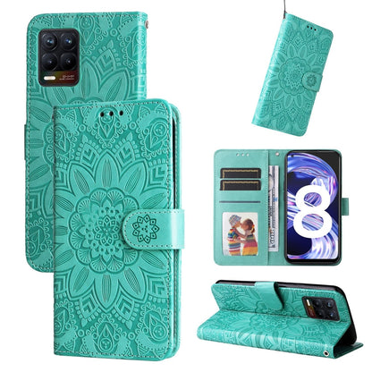 Embossed Sunflower Leather Phone Case, For OPPO A7 / A5s, For OPPO A9 / A5 2020, For OPPO A15 / A16K / A16e, For OPPO A52 / A72 / A92, For OPPO A53 / A53s / A33 / A32, For OPPO A54 4G / A16 / A16s / A55 4G, For OPPO A57 5G / Realme V23                 ...