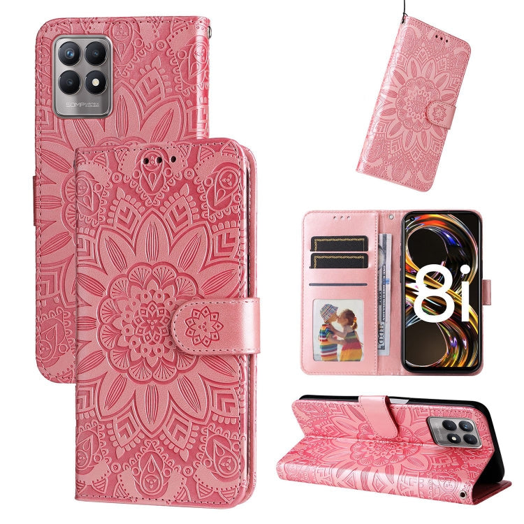 Embossed Sunflower Leather Phone Case, For OPPO A7 / A5s, For OPPO A9 / A5 2020, For OPPO A15 / A16K / A16e, For OPPO A52 / A72 / A92, For OPPO A53 / A53s / A33 / A32, For OPPO A54 4G / A16 / A16s / A55 4G, For OPPO A57 5G / Realme V23                 ...