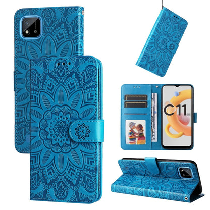 Embossed Sunflower Leather Phone Case, For OPPO A7 / A5s, For OPPO A9 / A5 2020, For OPPO A15 / A16K / A16e, For OPPO A52 / A72 / A92, For OPPO A53 / A53s / A33 / A32, For OPPO A54 4G / A16 / A16s / A55 4G, For OPPO A57 5G / Realme V23                 ...