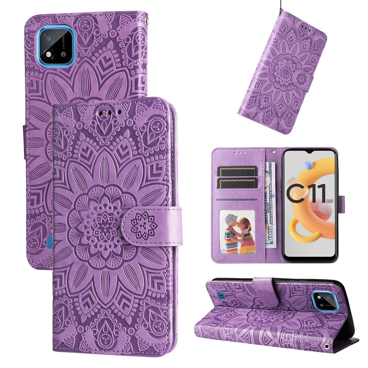 Embossed Sunflower Leather Phone Case, For OPPO A7 / A5s, For OPPO A9 / A5 2020, For OPPO A15 / A16K / A16e, For OPPO A52 / A72 / A92, For OPPO A53 / A53s / A33 / A32, For OPPO A54 4G / A16 / A16s / A55 4G, For OPPO A57 5G / Realme V23                 ...