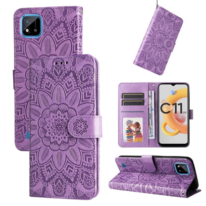 Embossed Sunflower Leather Phone Case, For OPPO A7 / A5s, For OPPO A9 / A5 2020, For OPPO A15 / A16K / A16e, For OPPO A52 / A72 / A92, For OPPO A53 / A53s / A33 / A32, For OPPO A54 4G / A16 / A16s / A55 4G, For OPPO A57 5G / Realme V23                 ...