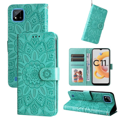 Embossed Sunflower Leather Phone Case, For OPPO A7 / A5s, For OPPO A9 / A5 2020, For OPPO A15 / A16K / A16e, For OPPO A52 / A72 / A92, For OPPO A53 / A53s / A33 / A32, For OPPO A54 4G / A16 / A16s / A55 4G, For OPPO A57 5G / Realme V23                 ...