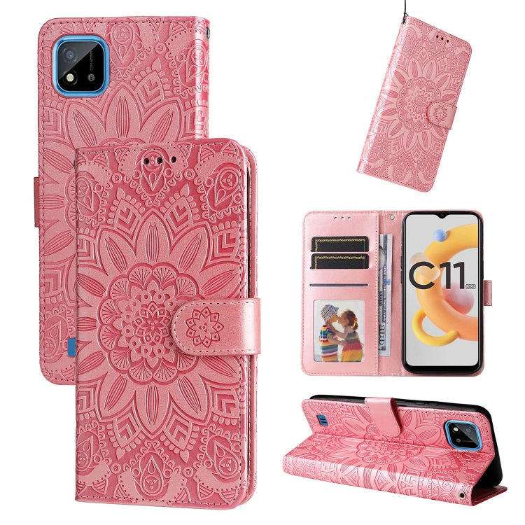 Embossed Sunflower Leather Phone Case, For OPPO A7 / A5s, For OPPO A9 / A5 2020, For OPPO A15 / A16K / A16e, For OPPO A52 / A72 / A92, For OPPO A53 / A53s / A33 / A32, For OPPO A54 4G / A16 / A16s / A55 4G, For OPPO A57 5G / Realme V23                 ...