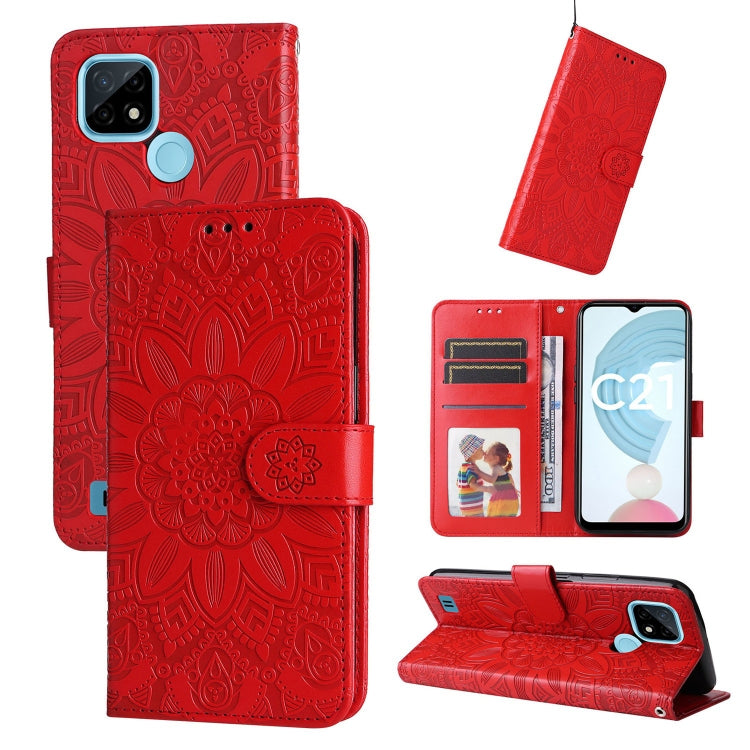 Embossed Sunflower Leather Phone Case, For OPPO Realme C15 / C12 / C25, For OPPO Realme C21 / C21Y, For OPPO Realme C31, For OPPO Realme C35 4G / Narzo 50A Prime, For OPPO Realme GT Neo2, For OPPO Realme GT Neo3, For OPPO Realme 9i / A36 4G / A76 4G   ...