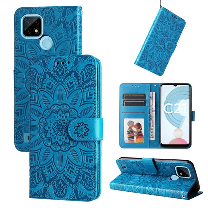 Embossed Sunflower Leather Phone Case, For OPPO Realme C15 / C12 / C25, For OPPO Realme C21 / C21Y, For OPPO Realme C31, For OPPO Realme C35 4G / Narzo 50A Prime, For OPPO Realme GT Neo2, For OPPO Realme GT Neo3, For OPPO Realme 9i / A36 4G / A76 4G   ...