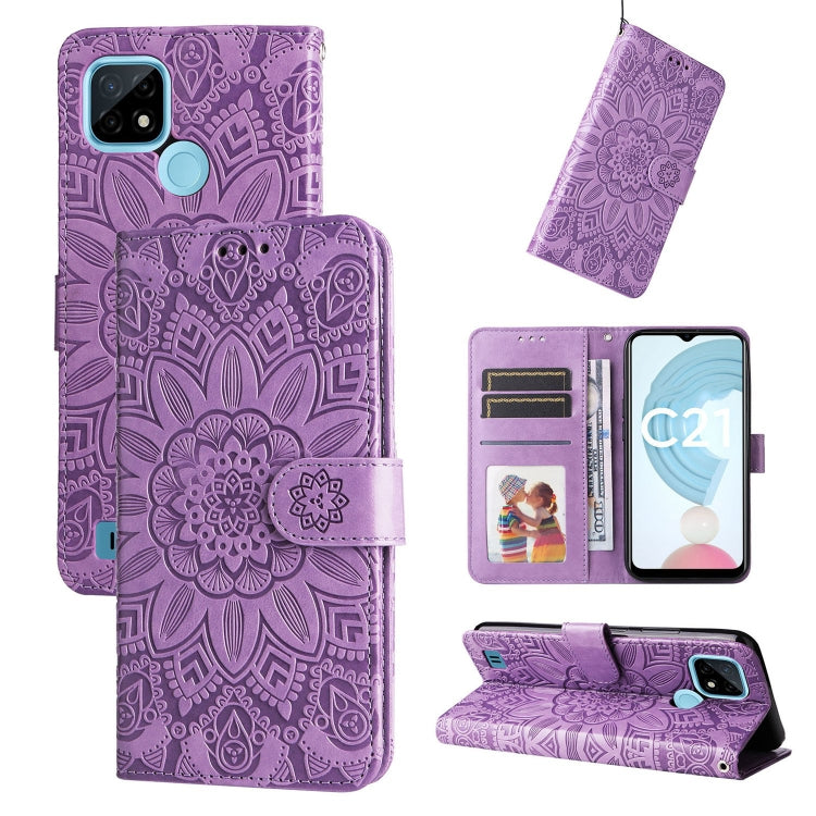 Embossed Sunflower Leather Phone Case, For OPPO Realme C15 / C12 / C25, For OPPO Realme C21 / C21Y, For OPPO Realme C31, For OPPO Realme C35 4G / Narzo 50A Prime, For OPPO Realme GT Neo2, For OPPO Realme GT Neo3, For OPPO Realme 9i / A36 4G / A76 4G   ...