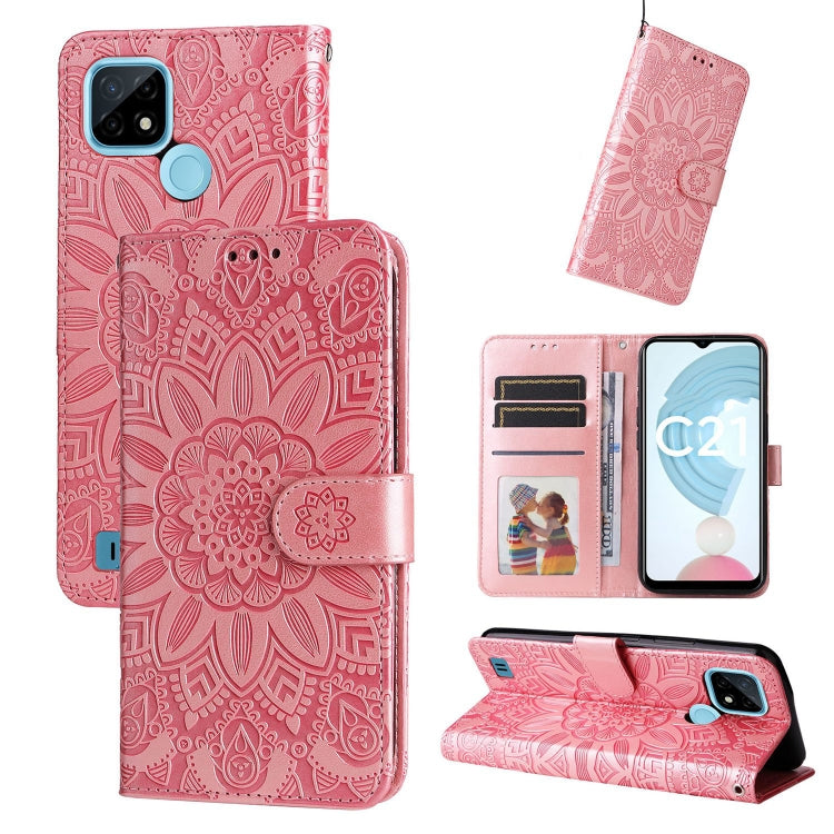 Embossed Sunflower Leather Phone Case, For OPPO Realme C15 / C12 / C25, For OPPO Realme C21 / C21Y, For OPPO Realme C31, For OPPO Realme C35 4G / Narzo 50A Prime, For OPPO Realme GT Neo2, For OPPO Realme GT Neo3, For OPPO Realme 9i / A36 4G / A76 4G   ...