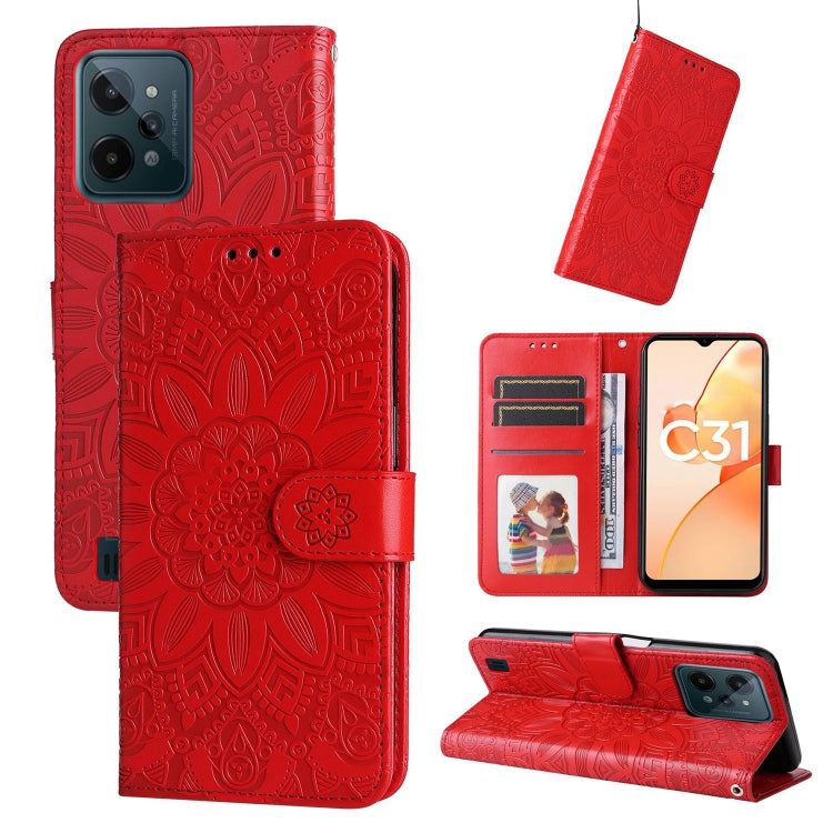 Embossed Sunflower Leather Phone Case, For OPPO Realme C15 / C12 / C25, For OPPO Realme C21 / C21Y, For OPPO Realme C31, For OPPO Realme C35 4G / Narzo 50A Prime, For OPPO Realme GT Neo2, For OPPO Realme GT Neo3, For OPPO Realme 9i / A36 4G / A76 4G   ...