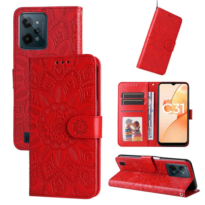 Embossed Sunflower Leather Phone Case, For OPPO Realme C15 / C12 / C25, For OPPO Realme C21 / C21Y, For OPPO Realme C31, For OPPO Realme C35 4G / Narzo 50A Prime, For OPPO Realme GT Neo2, For OPPO Realme GT Neo3, For OPPO Realme 9i / A36 4G / A76 4G   ...