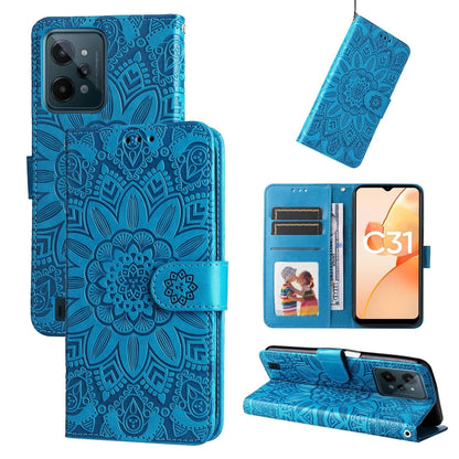 Embossed Sunflower Leather Phone Case, For OPPO Realme C15 / C12 / C25, For OPPO Realme C21 / C21Y, For OPPO Realme C31, For OPPO Realme C35 4G / Narzo 50A Prime, For OPPO Realme GT Neo2, For OPPO Realme GT Neo3, For OPPO Realme 9i / A36 4G / A76 4G   ...
