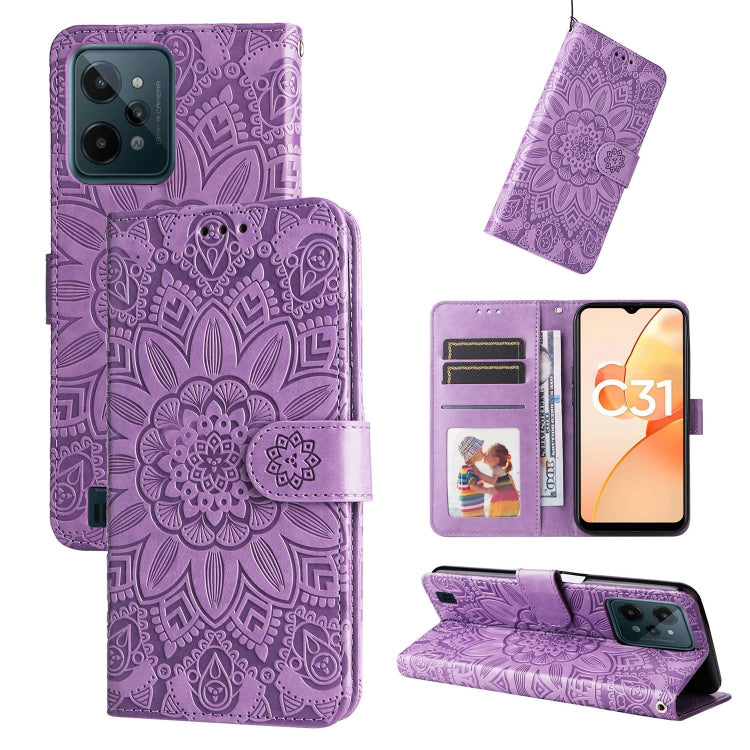 Embossed Sunflower Leather Phone Case, For OPPO Realme C15 / C12 / C25, For OPPO Realme C21 / C21Y, For OPPO Realme C31, For OPPO Realme C35 4G / Narzo 50A Prime, For OPPO Realme GT Neo2, For OPPO Realme GT Neo3, For OPPO Realme 9i / A36 4G / A76 4G   ...