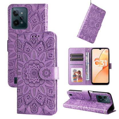 Embossed Sunflower Leather Phone Case, For OPPO Realme C15 / C12 / C25, For OPPO Realme C21 / C21Y, For OPPO Realme C31, For OPPO Realme C35 4G / Narzo 50A Prime, For OPPO Realme GT Neo2, For OPPO Realme GT Neo3, For OPPO Realme 9i / A36 4G / A76 4G   ...