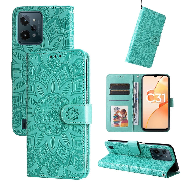 Embossed Sunflower Leather Phone Case, For OPPO Realme C15 / C12 / C25, For OPPO Realme C21 / C21Y, For OPPO Realme C31, For OPPO Realme C35 4G / Narzo 50A Prime, For OPPO Realme GT Neo2, For OPPO Realme GT Neo3, For OPPO Realme 9i / A36 4G / A76 4G   ...