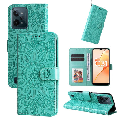 Embossed Sunflower Leather Phone Case, For OPPO Realme C15 / C12 / C25, For OPPO Realme C21 / C21Y, For OPPO Realme C31, For OPPO Realme C35 4G / Narzo 50A Prime, For OPPO Realme GT Neo2, For OPPO Realme GT Neo3, For OPPO Realme 9i / A36 4G / A76 4G   ...