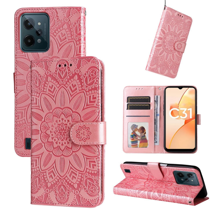 Embossed Sunflower Leather Phone Case, For OPPO Realme C15 / C12 / C25, For OPPO Realme C21 / C21Y, For OPPO Realme C31, For OPPO Realme C35 4G / Narzo 50A Prime, For OPPO Realme GT Neo2, For OPPO Realme GT Neo3, For OPPO Realme 9i / A36 4G / A76 4G   ...