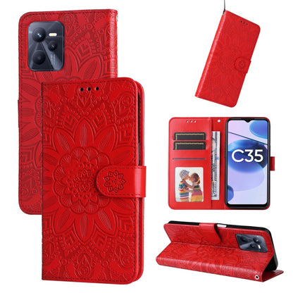 Embossed Sunflower Leather Phone Case, For OPPO Realme C15 / C12 / C25, For OPPO Realme C21 / C21Y, For OPPO Realme C31, For OPPO Realme C35 4G / Narzo 50A Prime, For OPPO Realme GT Neo2, For OPPO Realme GT Neo3, For OPPO Realme 9i / A36 4G / A76 4G   ...