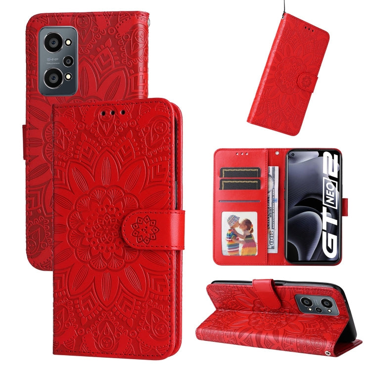 Embossed Sunflower Leather Phone Case, For OPPO Realme C15 / C12 / C25, For OPPO Realme C21 / C21Y, For OPPO Realme C31, For OPPO Realme C35 4G / Narzo 50A Prime, For OPPO Realme GT Neo2, For OPPO Realme GT Neo3, For OPPO Realme 9i / A36 4G / A76 4G   ...
