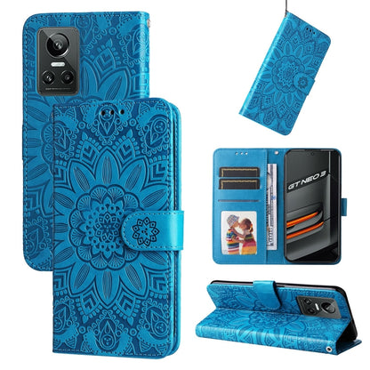 Embossed Sunflower Leather Phone Case, For OPPO Realme C15 / C12 / C25, For OPPO Realme C21 / C21Y, For OPPO Realme C31, For OPPO Realme C35 4G / Narzo 50A Prime, For OPPO Realme GT Neo2, For OPPO Realme GT Neo3, For OPPO Realme 9i / A36 4G / A76 4G   ...