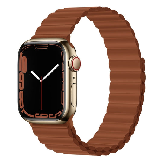 Silicone Magnet Watch Band For Apple Watch Series, 7 45mm / 6&SE&5&4 44mm / 3&2&1 42mm, 7 41mm / 6&SE&5&4 40mm / 3&2&1 38mm