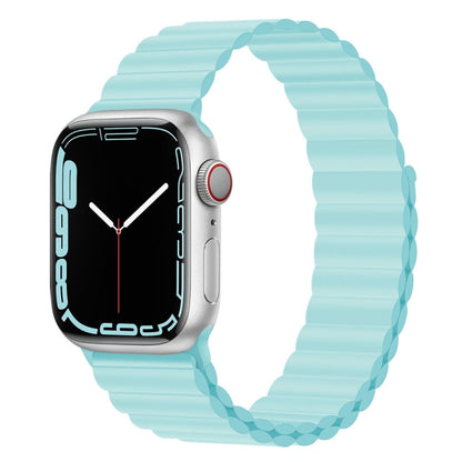 Silicone Magnet Watch Band For Apple Watch Series, 7 45mm / 6&SE&5&4 44mm / 3&2&1 42mm, 7 41mm / 6&SE&5&4 40mm / 3&2&1 38mm