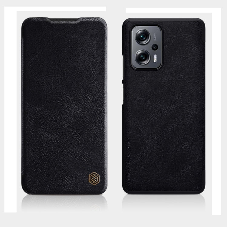 NILLKIN QIN Series Crazy Horse Texture Leather Phone Case, For Xiaomi Redmi Note 11T Pro/11T Pro+ 5G/Poco X4 GT 5G