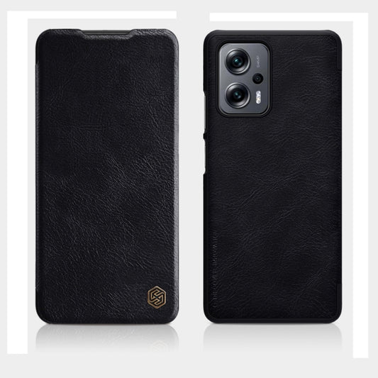 NILLKIN QIN Series Crazy Horse Texture Leather Phone Case, For Xiaomi Redmi Note 11T Pro/11T Pro+ 5G/Poco X4 GT 5G