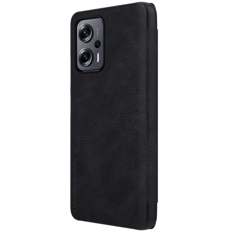 NILLKIN QIN Series Crazy Horse Texture Leather Phone Case, For Xiaomi Redmi Note 11T Pro/11T Pro+ 5G/Poco X4 GT 5G