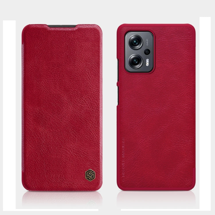 NILLKIN QIN Series Crazy Horse Texture Leather Phone Case, For Xiaomi Redmi Note 11T Pro/11T Pro+ 5G/Poco X4 GT 5G