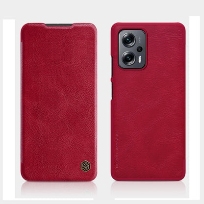 NILLKIN QIN Series Crazy Horse Texture Leather Phone Case, For Xiaomi Redmi Note 11T Pro/11T Pro+ 5G/Poco X4 GT 5G