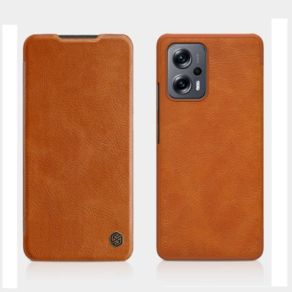 NILLKIN QIN Series Crazy Horse Texture Leather Phone Case, For Xiaomi Redmi Note 11T Pro/11T Pro+ 5G/Poco X4 GT 5G