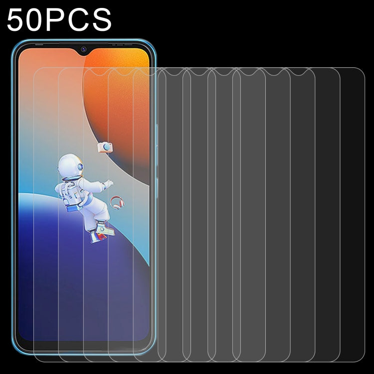50 PCS 0.26mm 9H 2.5D Tempered Glass Film, For Tecno Spark 9 (50 PCS)
