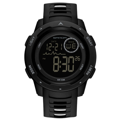 SANDA 2125 Montre électronique lumineuse étanche à double affichage