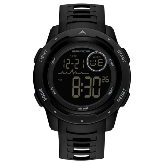 SANDA 2125 Montre électronique lumineuse étanche à double affichage
