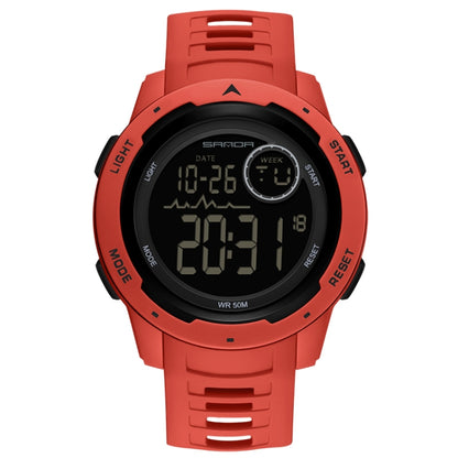 SANDA 2125 Montre électronique lumineuse étanche à double affichage