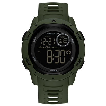 SANDA 2125 Montre électronique lumineuse étanche à double affichage
