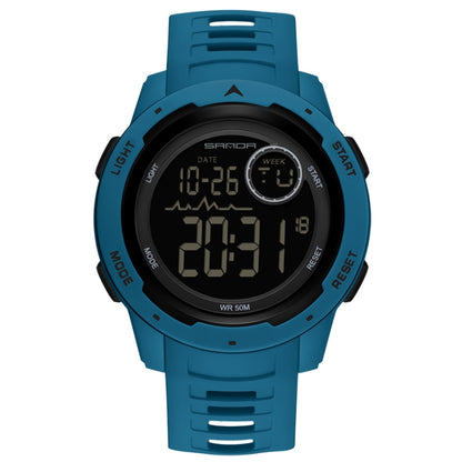 SANDA 2125 Montre électronique lumineuse étanche à double affichage