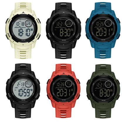 SANDA 2125 Montre électronique lumineuse étanche à double affichage