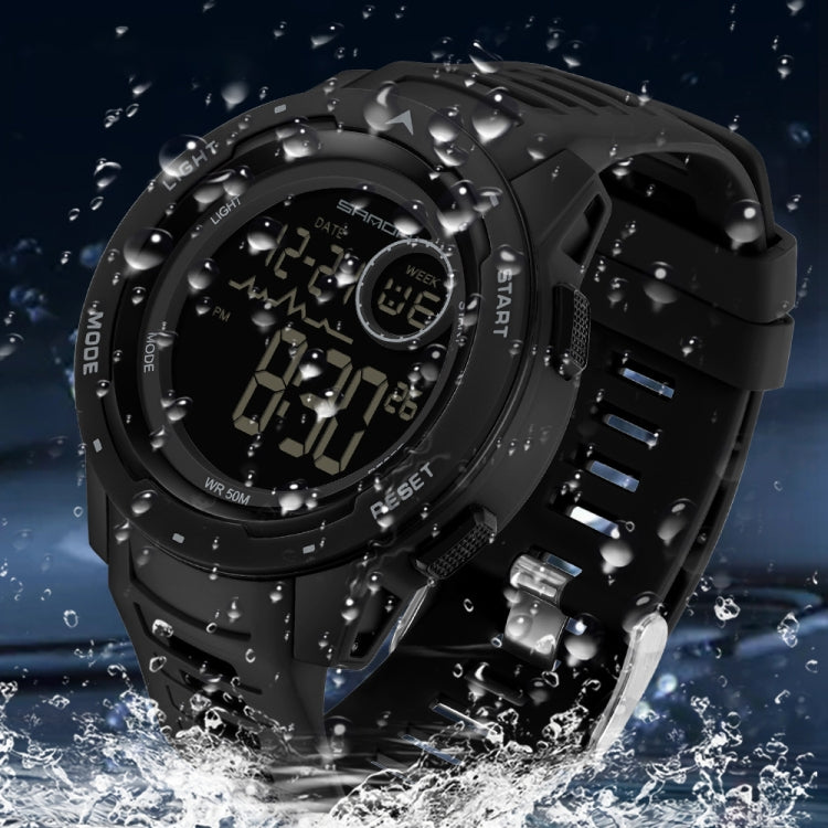 SANDA 2125 Montre électronique lumineuse étanche à double affichage