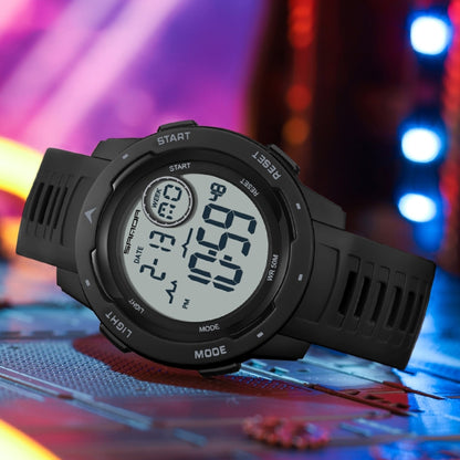 SANDA 2125 Montre électronique lumineuse étanche à double affichage