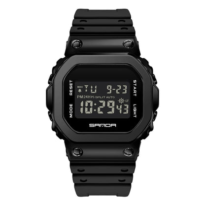 Montre Électronique SANDA 2126 à Double Affichage, Étanche, Lumineuse, avec Verre Trempé