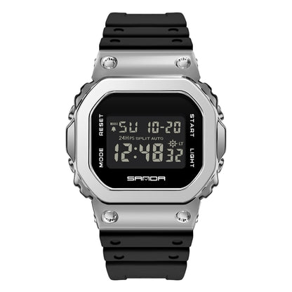 Montre Électronique SANDA 2126 à Double Affichage, Étanche, Lumineuse, avec Verre Trempé