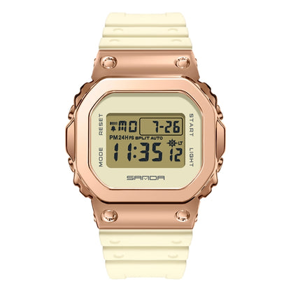 Montre Électronique SANDA 2126 à Double Affichage, Étanche, Lumineuse, avec Verre Trempé