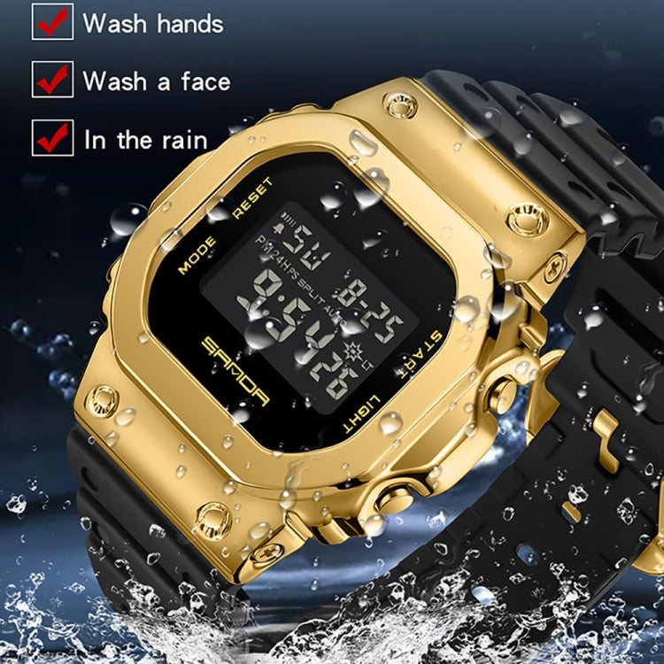 Montre Électronique SANDA 2126 à Double Affichage, Étanche, Lumineuse, avec Verre Trempé