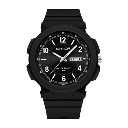 Montre électronique étanche à double calendrier avec bracelet en TPU Sanda 6097