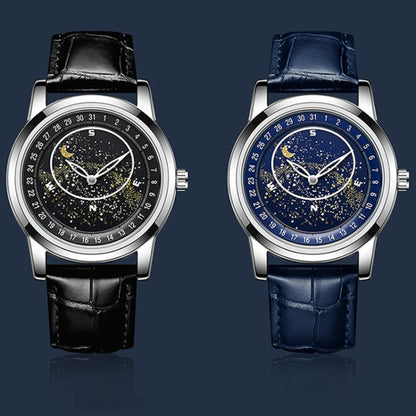Montre mécanique Sanda 7001 avec bracelet en cuir, lumineuse et étanche