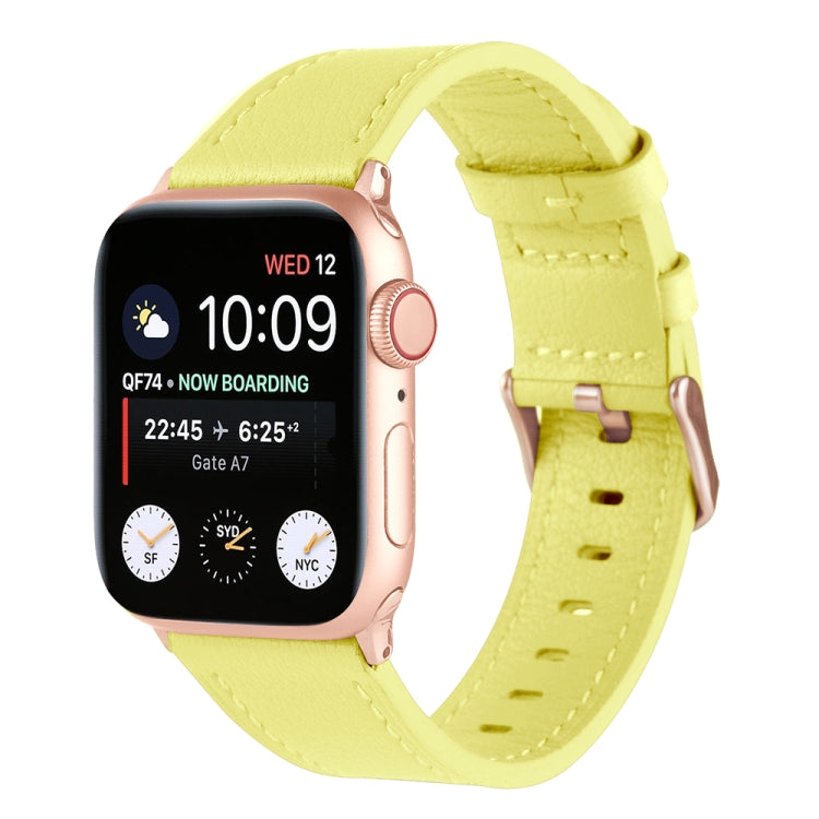 Universal Genuine Leather Watch Band For Apple Watch Series, 7 45mm / 6&SE&5&4 44mm / 3&2&1 42mm, 7 41mm / 6&SE&5&4 40mm / 3&2&1 38mm